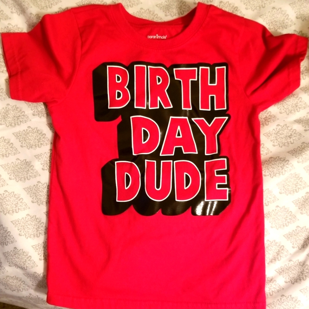 Size 5T birthday dude shirt like new